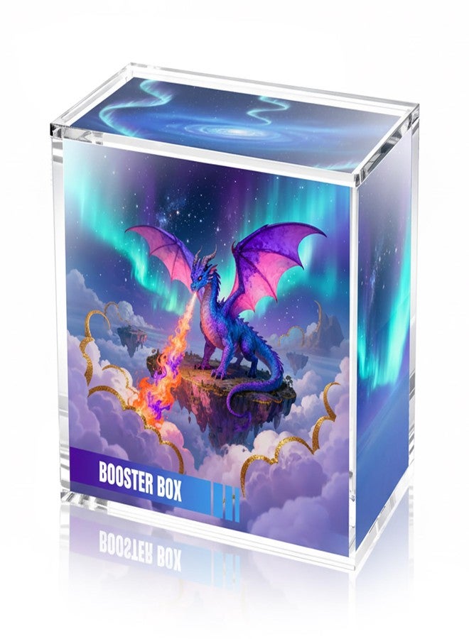 مكبازل علبة عرض أكريليك واقية من Mcbazel لصناديق التعزيز، حامل مغناطيسي شفاف بسمك 5 مم مع حماية من الأشعة فوق البنفسجية متوافق مع صناديق تعزيز PKMN (غير متوافق مع صناديق التعزيز اليابانية) - Image 1